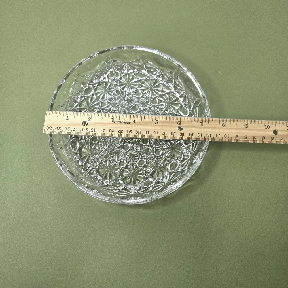 Cut Glass 3 Compartment, Round Serving Dish.